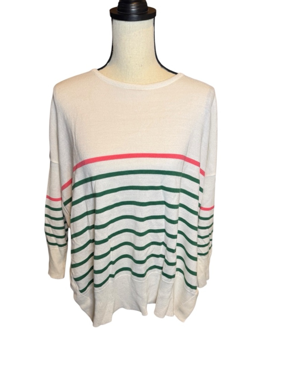 Mersea Amour Sweater One Size Heart Sleeve Striped Sweater